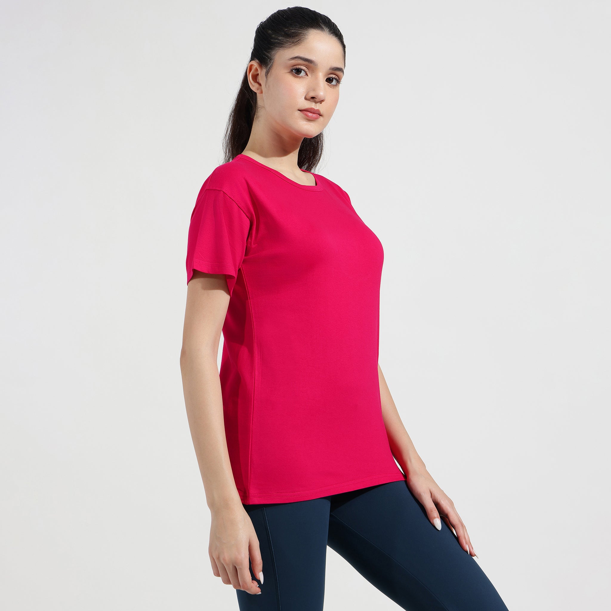 Women’s Rusia Pink Cotton Tee